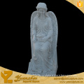 Religious Large Size White Marble Angel Statue (STU-D204)